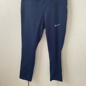 cropped navy blue leggings